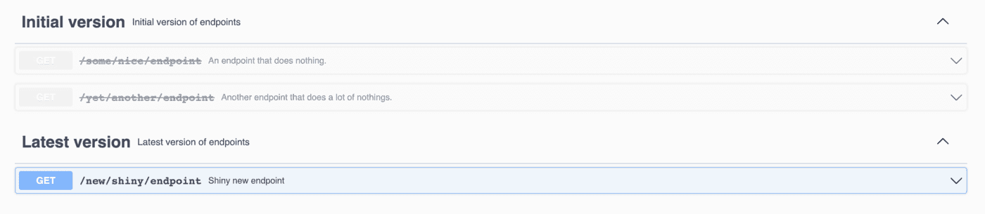 Deprecated endpoints rendered in SwaggerUI 